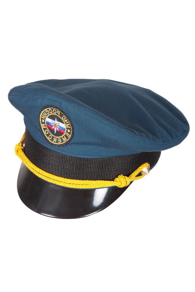 Фуражка форменная МЧС тк. п/эф-виск. цв. т-синий