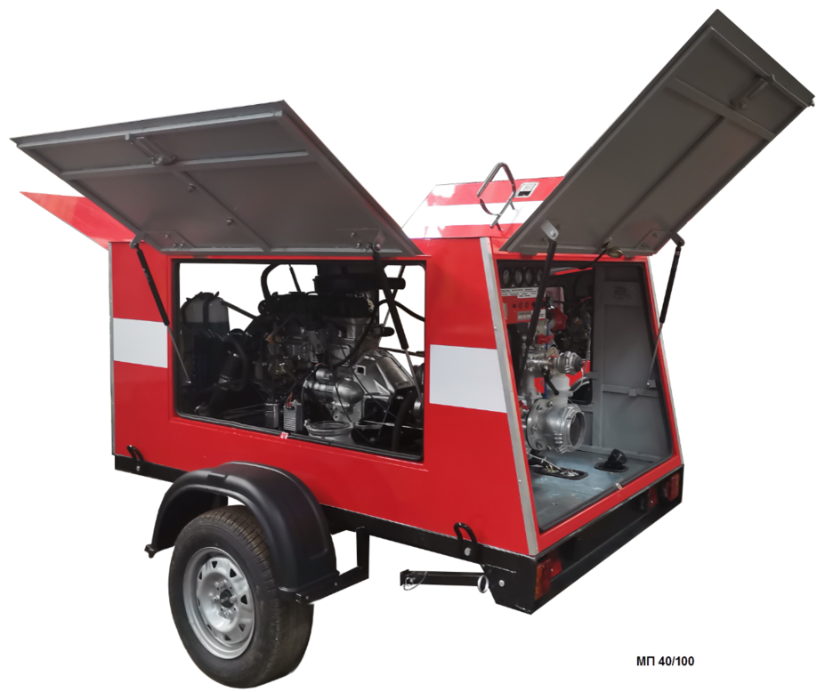 Мотопомпа пожарная прицепная МП-40/100.02.1