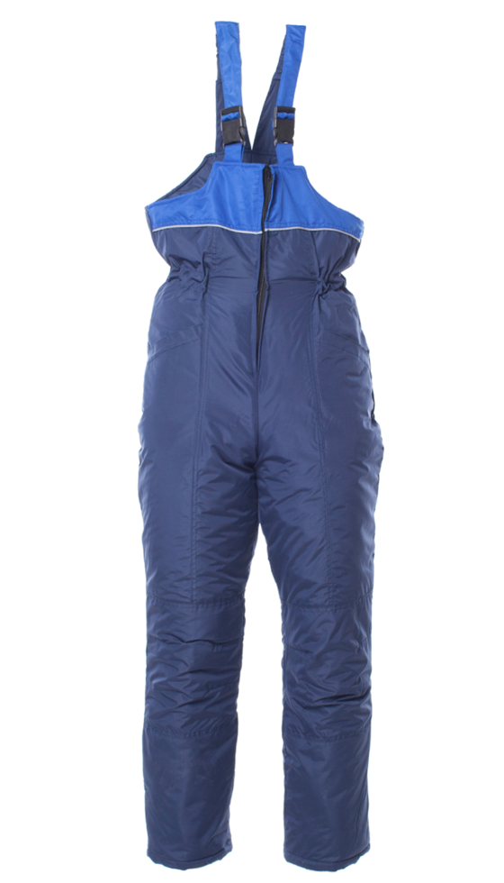 Полукомбинезон утеплённый женский «СНЕЖАНА» цв. т/синий с васильковым