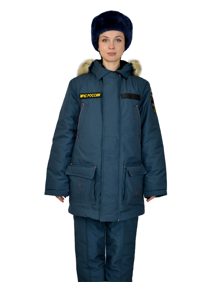 Куртка зимняя для сотрудников МЧС РФ (приказ №765 от 23.12.2019г.) цв. т-синий