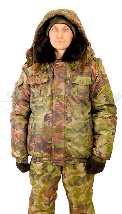 Куртка утепл. оперативника съём.ворот.(иск. мех) тк.оксфорд кмф 